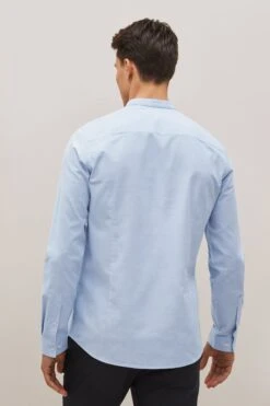 Next Stretch Oxford Long Sleeve Shirt With Grandad Collar 9 Next Stretch Oxford Long Sleeve Shirt With Grandad Collar -Cheap Drape Nova Store C79864s2