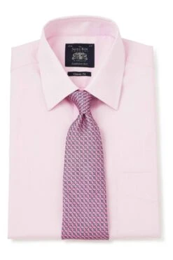 Pale Pink Fine Twill Classic Fit Shirt Double Cuff -Cheap Drape Nova Store C83575s2