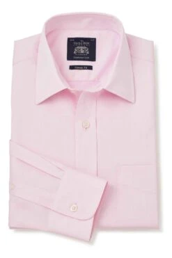 Pale Pink Fine Twill Classic Fit Shirt Double Cuff -Cheap Drape Nova Store C83575s3