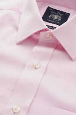 Pale Pink Fine Twill Classic Fit Shirt Double Cuff -Cheap Drape Nova Store C83575s4