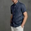 Next Signature 100% Linen Short Sleeve Shirt -Cheap Drape Nova Store C92 519s