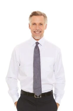 Savile Row White Herringbone NonIron Double Cuff Shirt -Cheap Drape Nova Store C98181s2