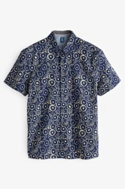 Next Geo Printed Short Sleeve Shirt -Cheap Drape Nova Store D08 086s5