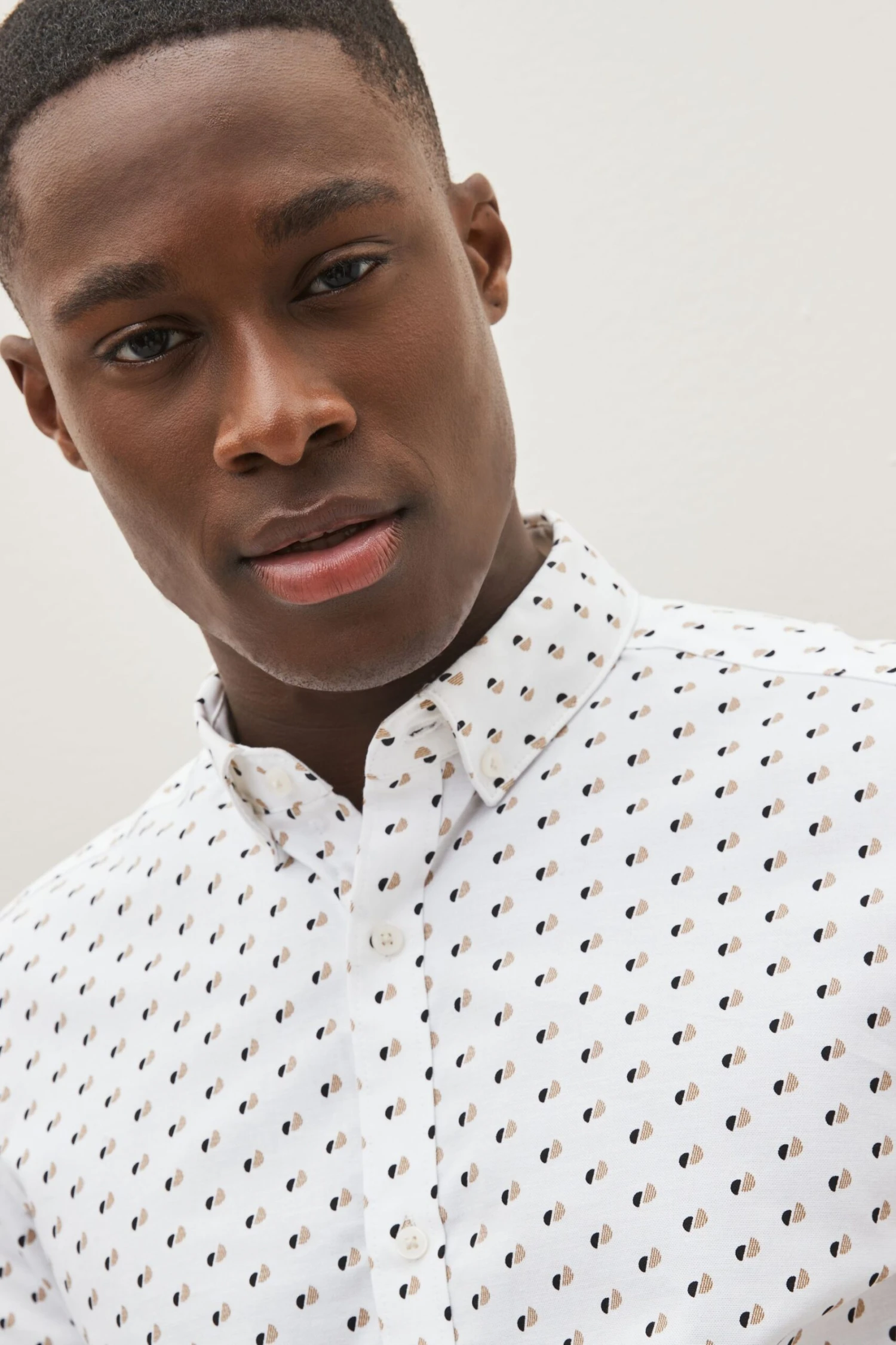 Next Stretch Oxford Printed Short Sleeve Shirt 5 Next Stretch Oxford Printed Short Sleeve Shirt - Image 3