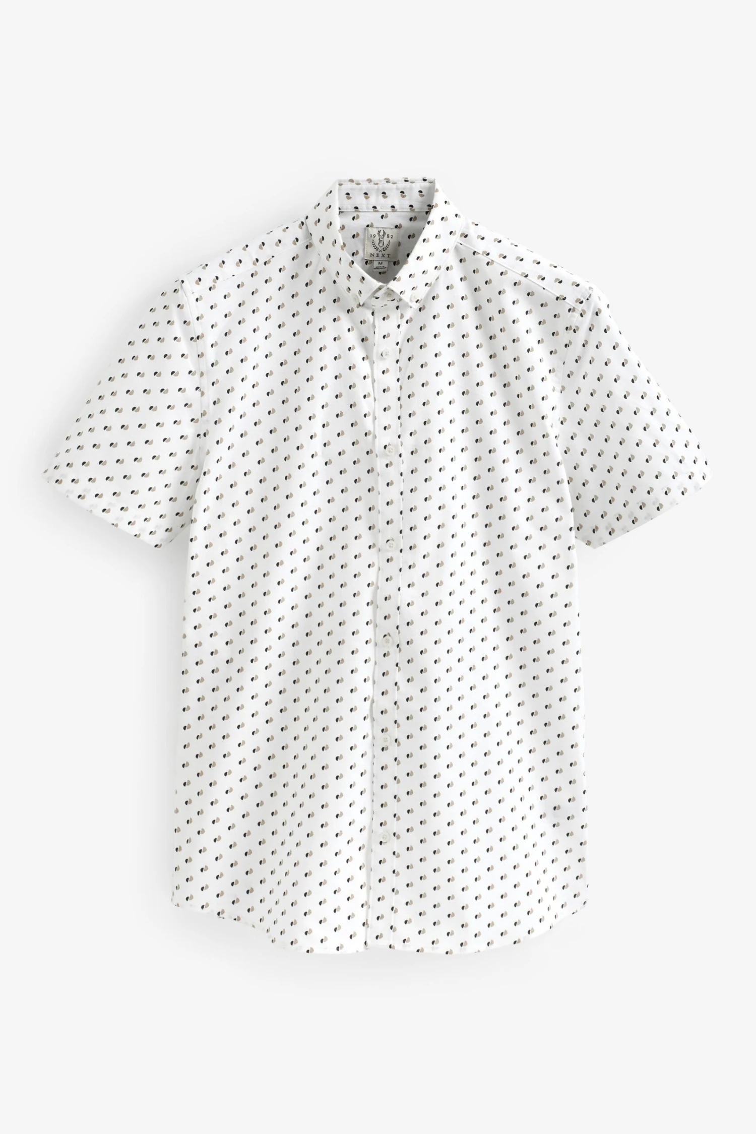 Next Stretch Oxford Printed Short Sleeve Shirt 6 Next Stretch Oxford Printed Short Sleeve Shirt - Image 4