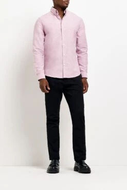 River Island Pink Stretch Oxford Shirt -Cheap Drape Nova Store D30683s3