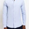 River Island Blue Muscle Fit Oxford Shirt