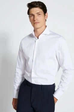 MOSS Tailored Fit Satin Weave Shirt