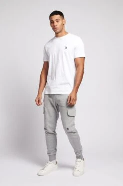 U.S. Polo Assn. Mens Grey Cargo Pocket Joggers -Cheap Drape Nova Store D51215s3