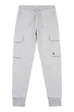U.S. Polo Assn. Mens Grey Cargo Pocket Joggers -Cheap Drape Nova Store D51215s4