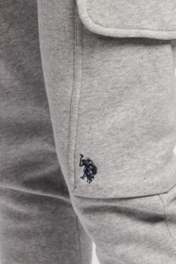 U.S. Polo Assn. Mens Grey Cargo Pocket Joggers -Cheap Drape Nova Store D51215s5