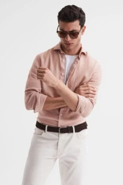 Reiss Ruban Linen Long Sleeve Shirt 10 Reiss Ruban Linen Long Sleeve Shirt -Cheap Drape Nova Store D65 864s3