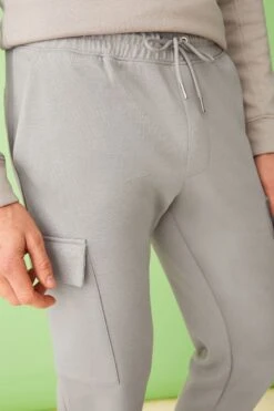 F&F Grey Jersey Cargo Joggers -Cheap Drape Nova Store D71 952s4
