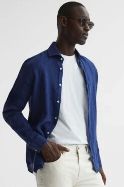 Reiss Ruban Linen Regular Fit Shirt 14 Reiss Ruban Linen Regular Fit Shirt -Cheap Drape Nova Store D72415s6