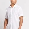 U.S. Polo Assn. Mens Linen Blend Short Sleeved Shirt