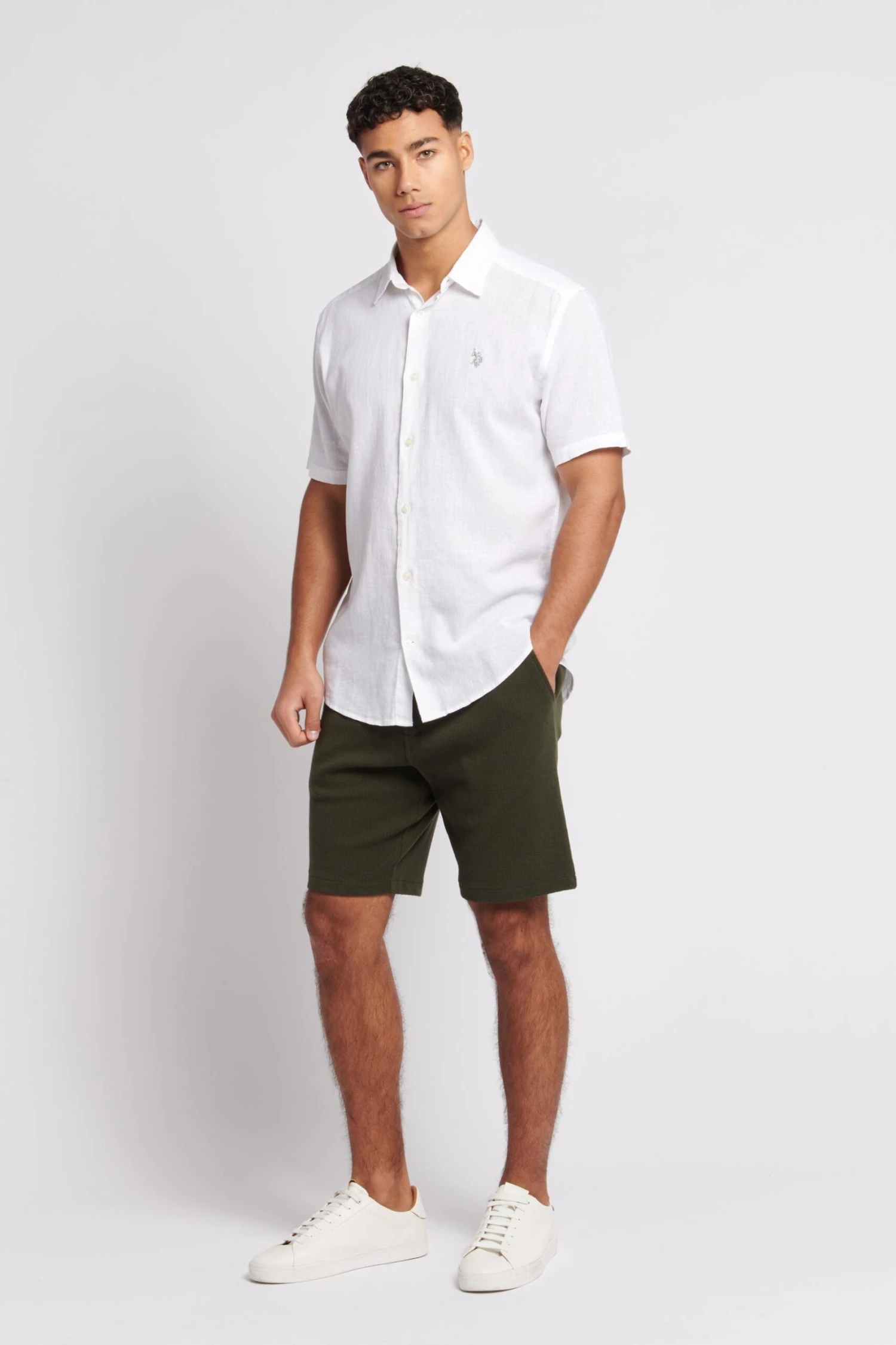 U.S. Polo Assn. Mens Linen Blend Short Sleeved Shirt 5 U.S. Polo Assn. Mens Linen Blend Short Sleeved Shirt - Image 3