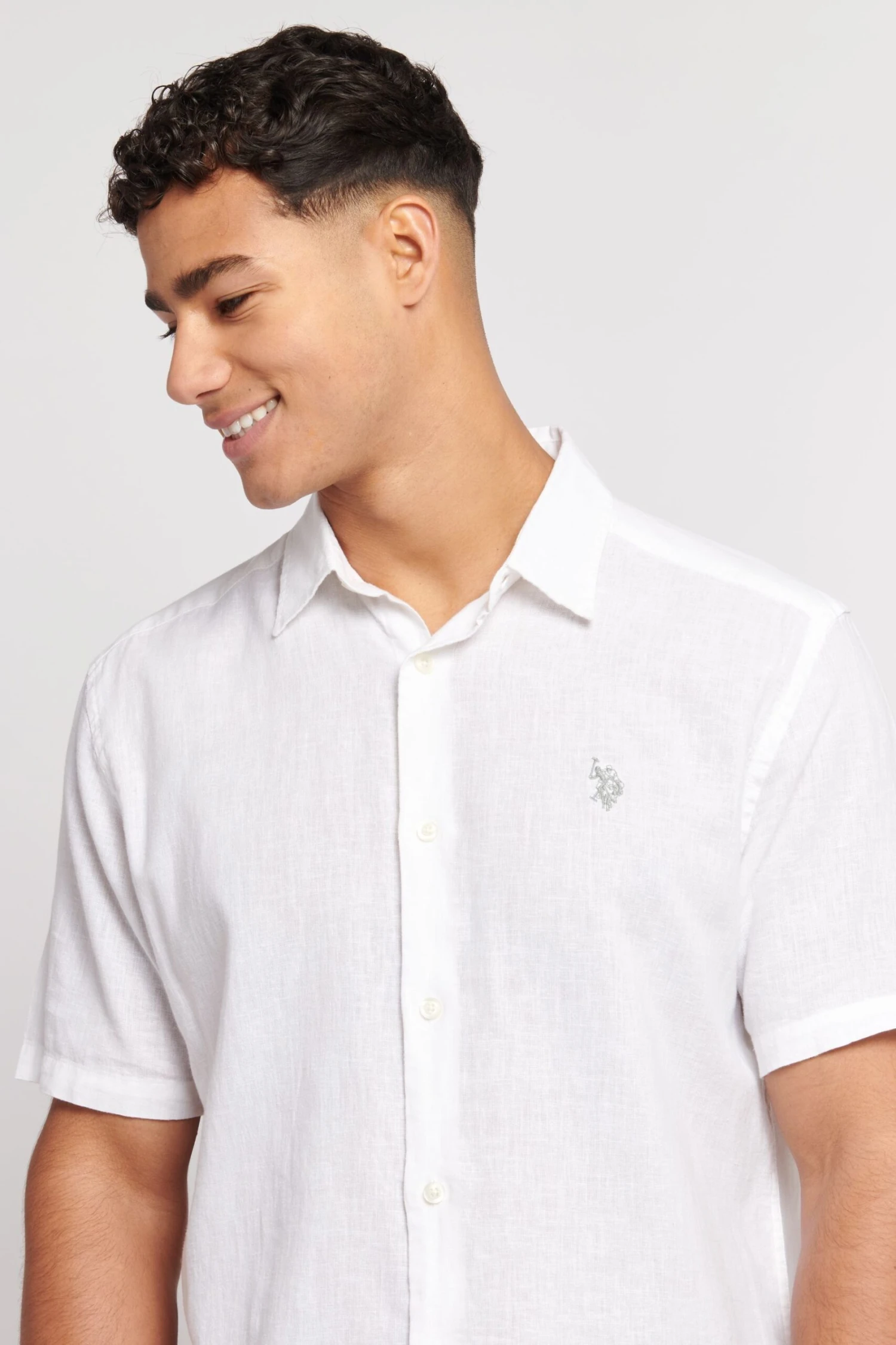 U.S. Polo Assn. Mens Linen Blend Short Sleeved Shirt 6 U.S. Polo Assn. Mens Linen Blend Short Sleeved Shirt - Image 4