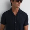 Reiss Vitus Slim Fit Cuban Collar Ribbed Polo 1 Reiss Vitus Slim Fit Cuban Collar Ribbed Polo -Cheap Drape Nova Store D78 225s