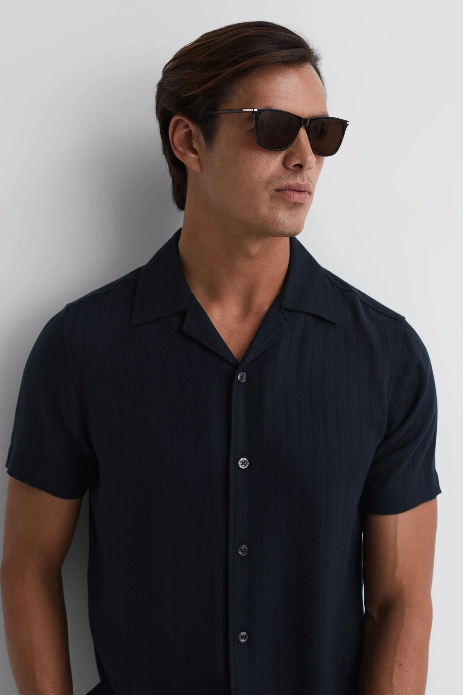 Reiss Vitus Slim Fit Cuban Collar Ribbed Polo 3 Reiss Vitus Slim Fit Cuban Collar Ribbed Polo