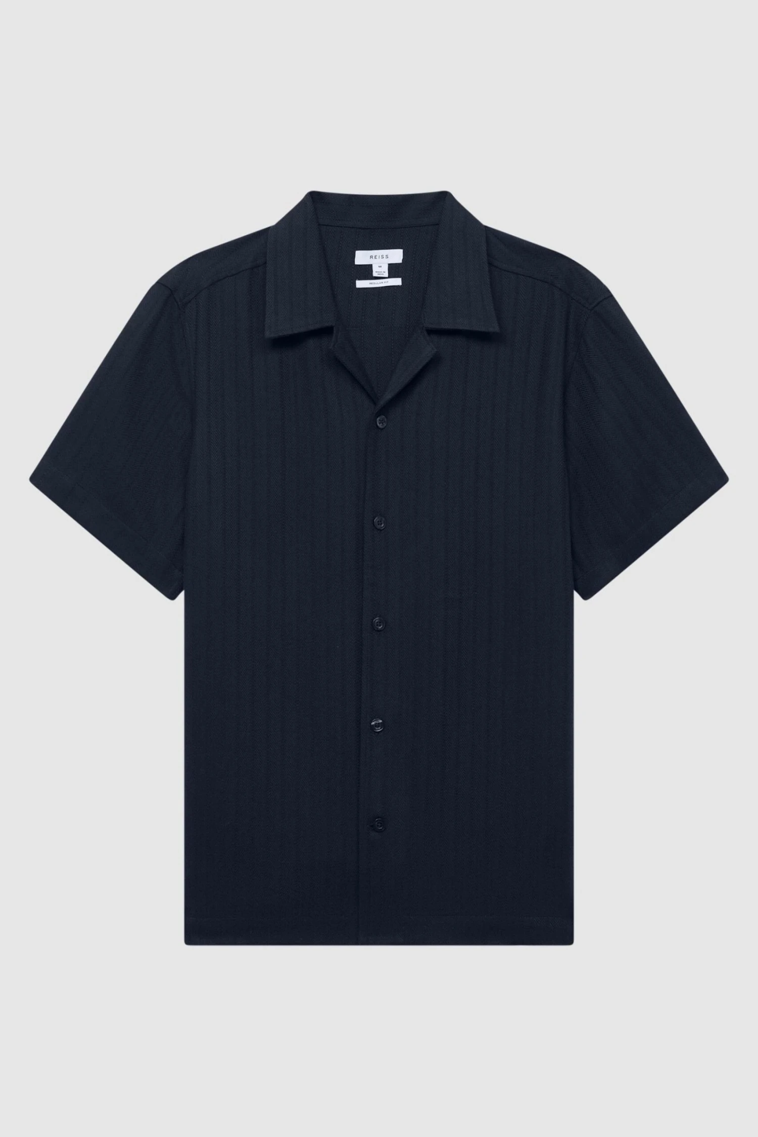 Reiss Vitus Slim Fit Cuban Collar Ribbed Polo 4 Reiss Vitus Slim Fit Cuban Collar Ribbed Polo - Image 2