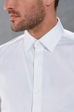 Next White Signature Sateen Shirt -Cheap Drape Nova Store D82 083s4