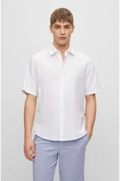 BOSS Rash 2 Short Sleeved Oxford Logo Shirt