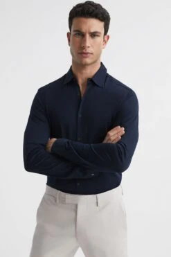 Reiss King Mercerised Cotton Shirt
