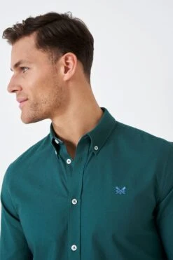 Crew Clothing Company Teal Blue Cotton Shirt -Cheap Drape Nova Store D89386s4