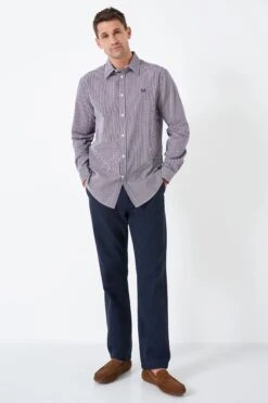 Crew Clothing Company Purple Gingham Cotton Classic Shirt 9 Crew Clothing Company Purple Gingham Cotton Classic Shirt -Cheap Drape Nova Store D89447s2