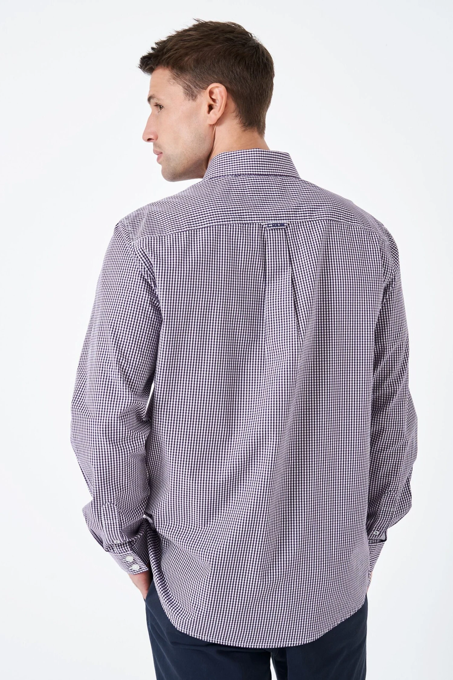 Crew Clothing Company Purple Gingham Cotton Classic Shirt 5 Crew Clothing Company Purple Gingham Cotton Classic Shirt - Image 3