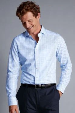 Charles Tyrwhitt Non-Iron Graph Check Cutaway Slim Fit Shirt -Cheap Drape Nova Store K50539s4