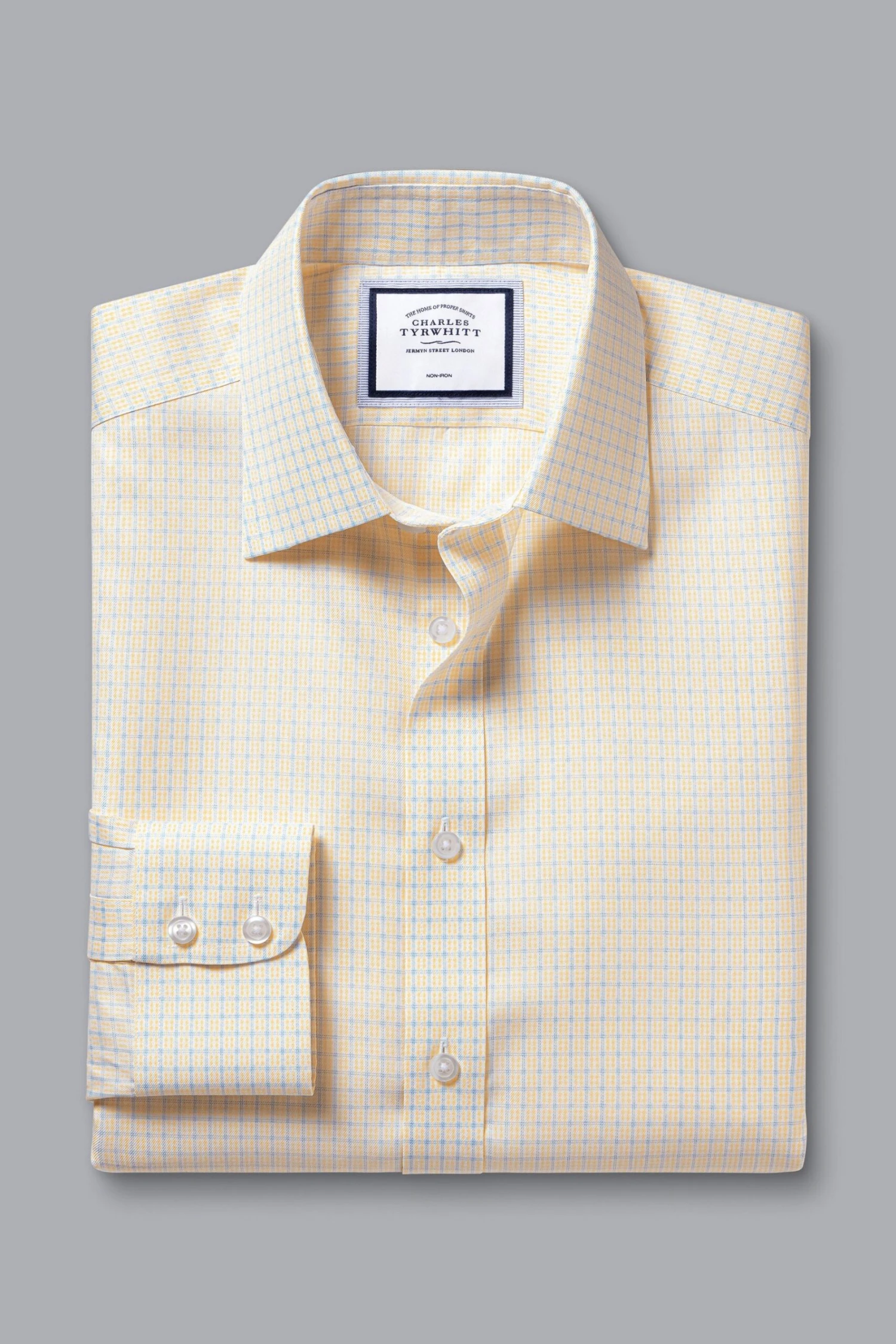 Charles Tyrwhitt Non-Iron Twill Double Check Slim Fit Shirt 6 Charles Tyrwhitt Non-Iron Twill Double Check Slim Fit Shirt - Image 4