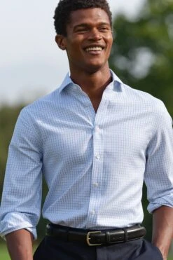 Charles Tyrwhitt Non-Iron Twill Windowpane Check Slim Fit Shirt