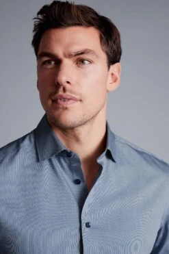 Charles Tyrwhitt Twill With Printed Trim Slim Fit Shirt