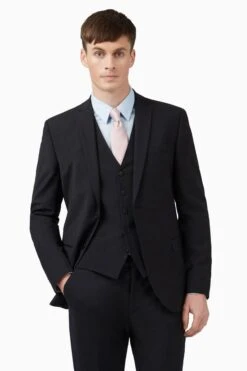 Ted Baker Premium Black Panama Slim Suit: Jacket