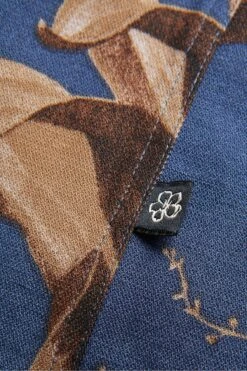 Ted Baker Blue Belmar Short Sleeve Linen Blend Floral Shirt -Cheap Drape Nova Store M87883s5