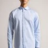 Ted Baker Blue Bellow Long Sleeve Stretch Smart Shirt -Cheap Drape Nova Store M87906s