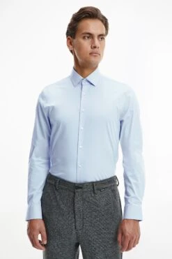 Calvin Klein Blue Stretch Slim Fit Shirt