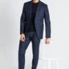 MOSS Royal Blue Slim Fit Flannel Suit: Jacket 1 MOSS Royal Blue Slim Fit Flannel Suit: Jacket -Cheap Drape Nova Store M95 999s