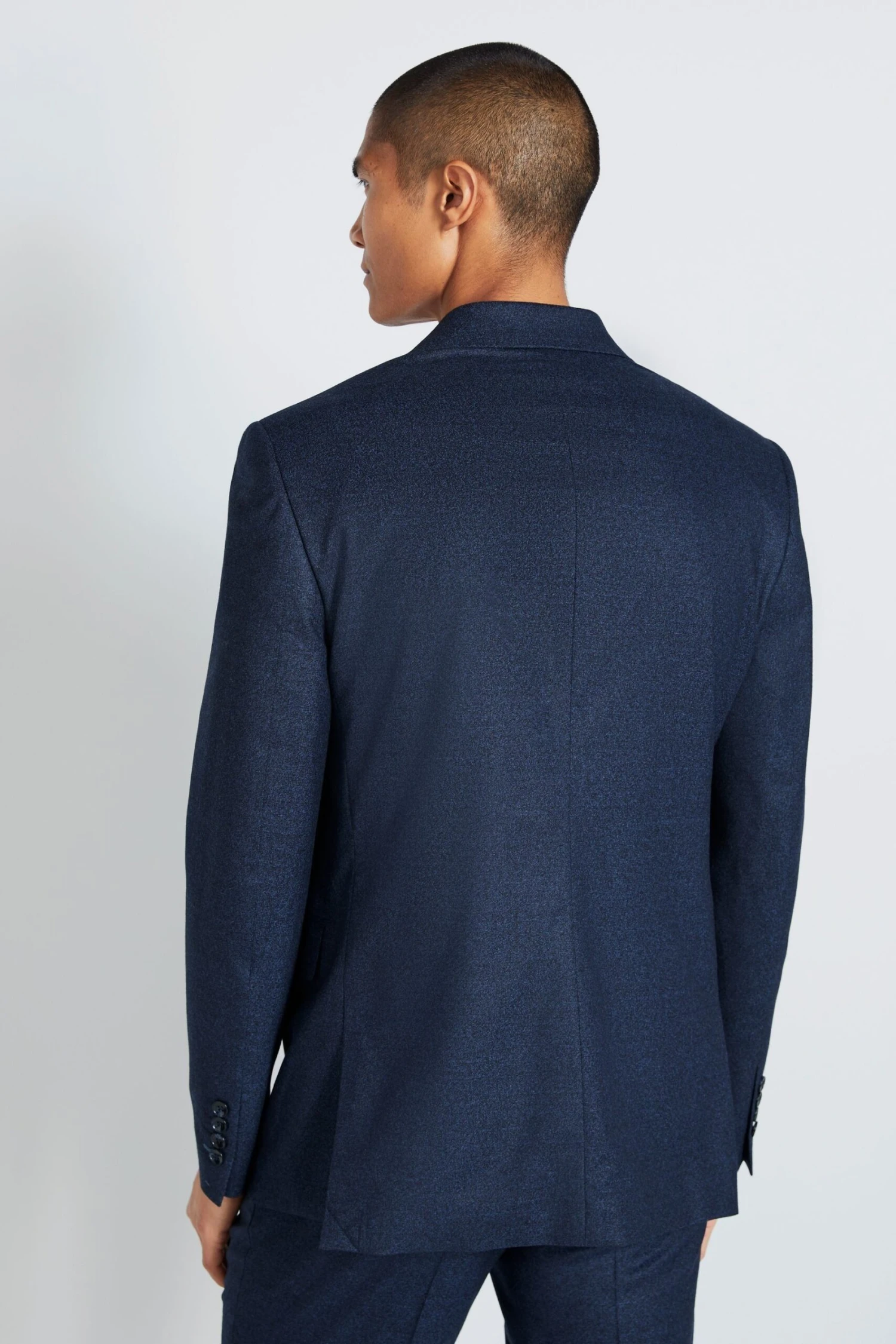 MOSS Royal Blue Slim Fit Flannel Suit: Jacket 5 MOSS Royal Blue Slim Fit Flannel Suit: Jacket - Image 3