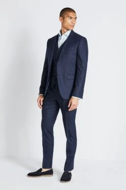 MOSS Royal Blue Slim Fit Flannel Suit: Jacket 9 MOSS Royal Blue Slim Fit Flannel Suit: Jacket -Cheap Drape Nova Store M95 999s4