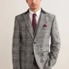 Next Grey Nova Fides Tailored Fit Check Suit: Jacket -Cheap Drape Nova Store M97 502s