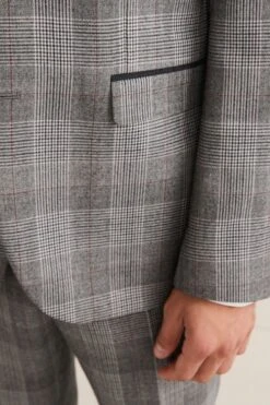 Next Grey Nova Fides Tailored Fit Check Suit: Jacket -Cheap Drape Nova Store M97 502s3