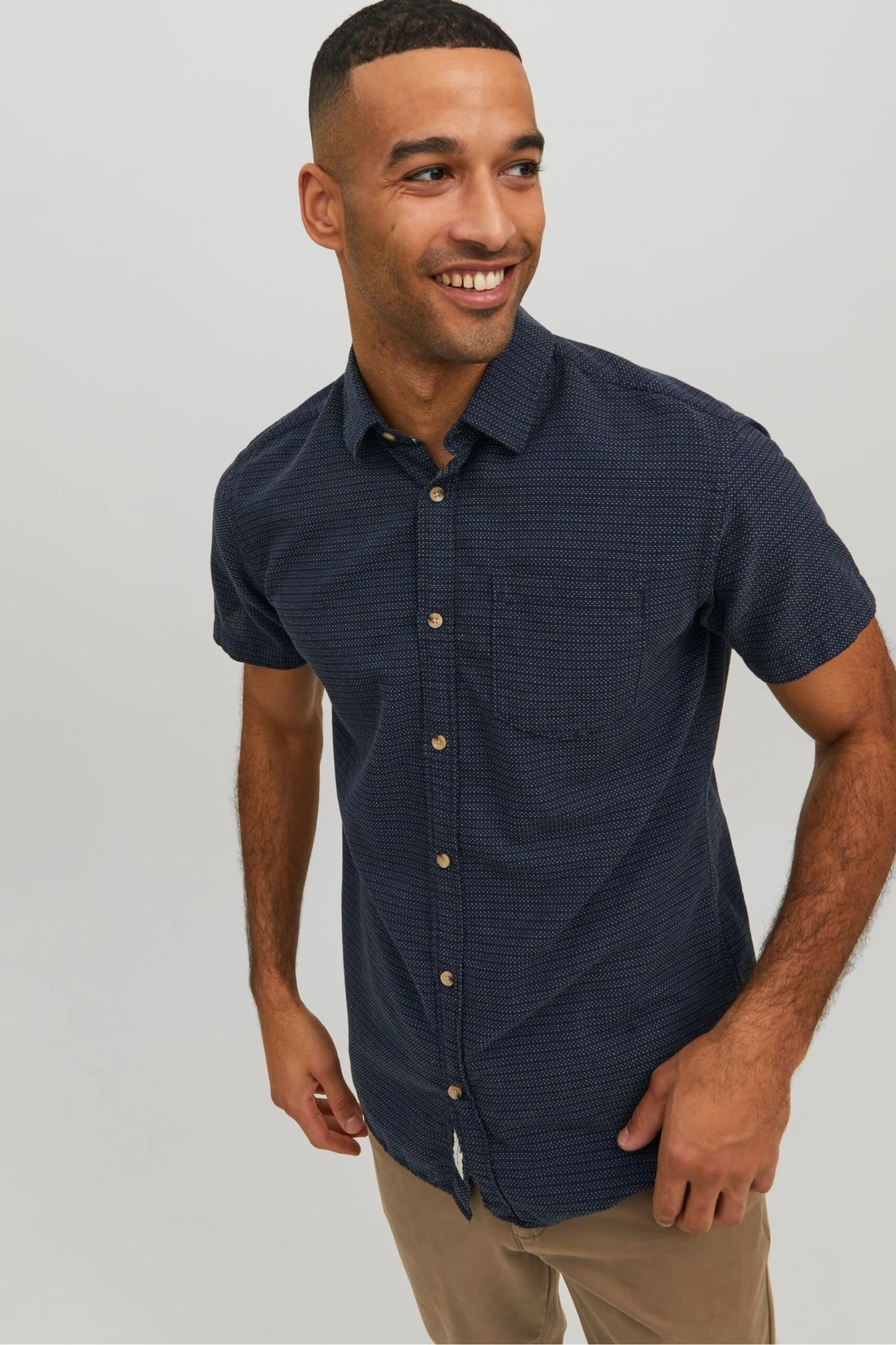 JACK & JONES Textured Short Sleeve Shirt 3 JACK & JONES Textured Short Sleeve Shirt