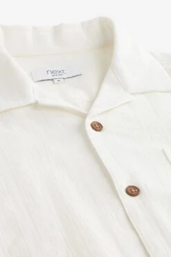 Next Seersucker Stripe Short Sleeve Shirt -Cheap Drape Nova Store T3B141s11