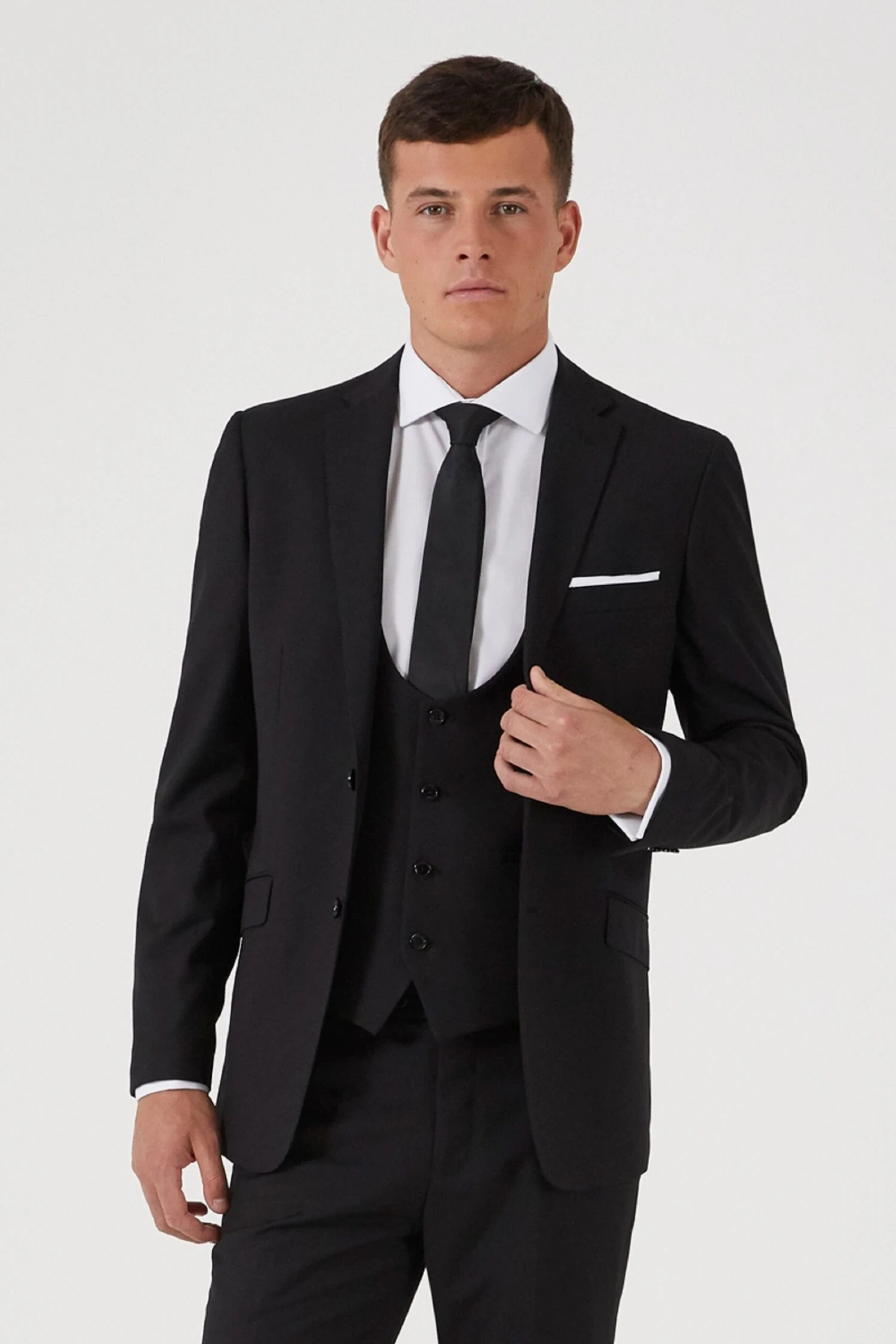 Skopes Milan Black Slim Fit Suit: Jacket 3 Skopes Milan Black Slim Fit Suit: Jacket