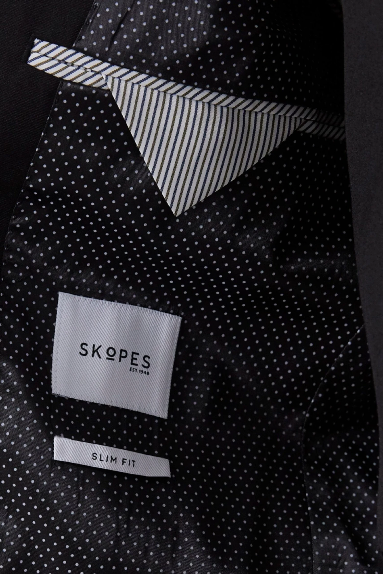 Skopes Milan Black Slim Fit Suit: Jacket 7 Skopes Milan Black Slim Fit Suit: Jacket - Image 5