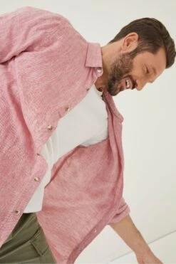 FatFace Pink Plain Linen Shirt 10 FatFace Pink Plain Linen Shirt -Cheap Drape Nova Store T54370s3