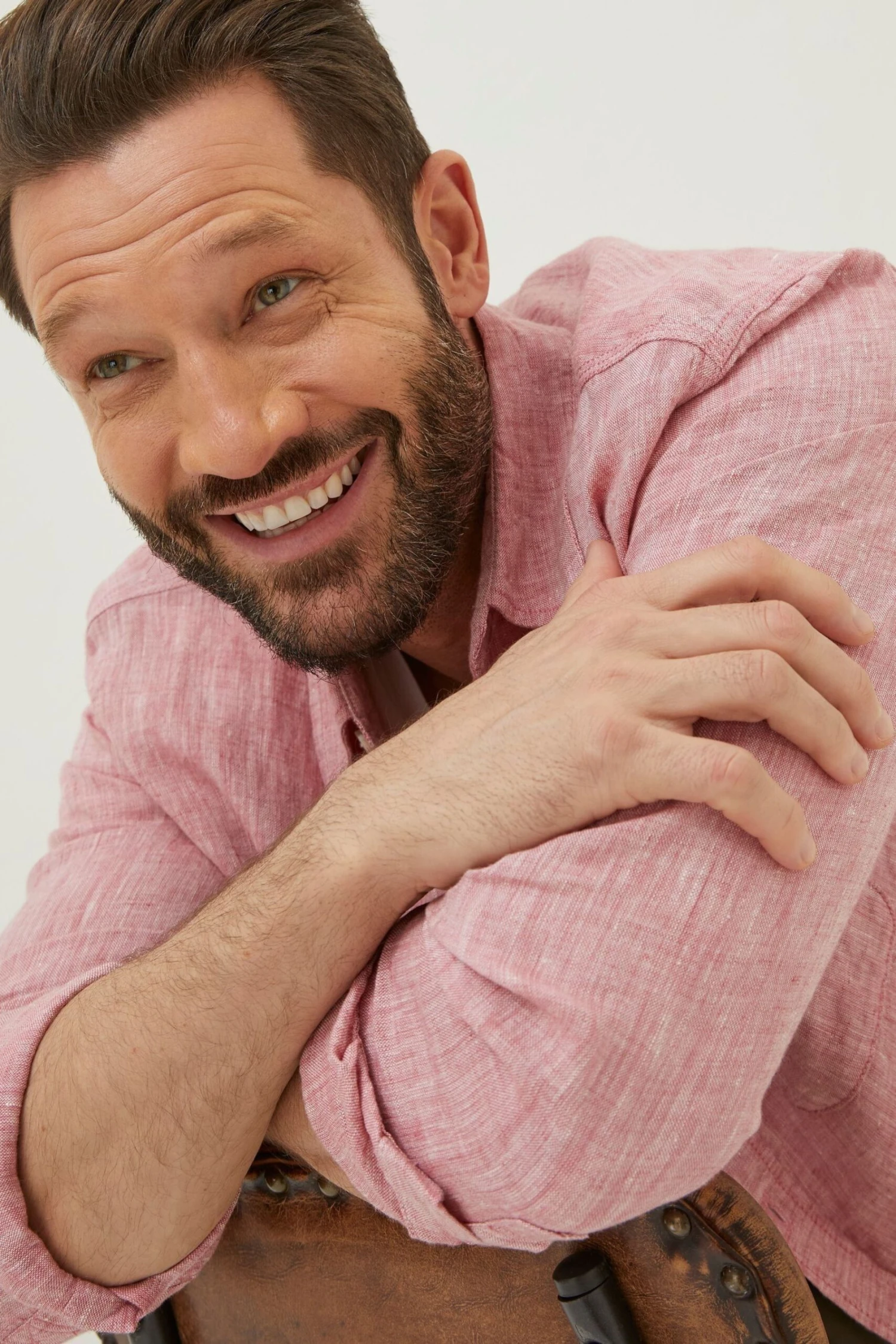 FatFace Pink Plain Linen Shirt 6 FatFace Pink Plain Linen Shirt - Image 4