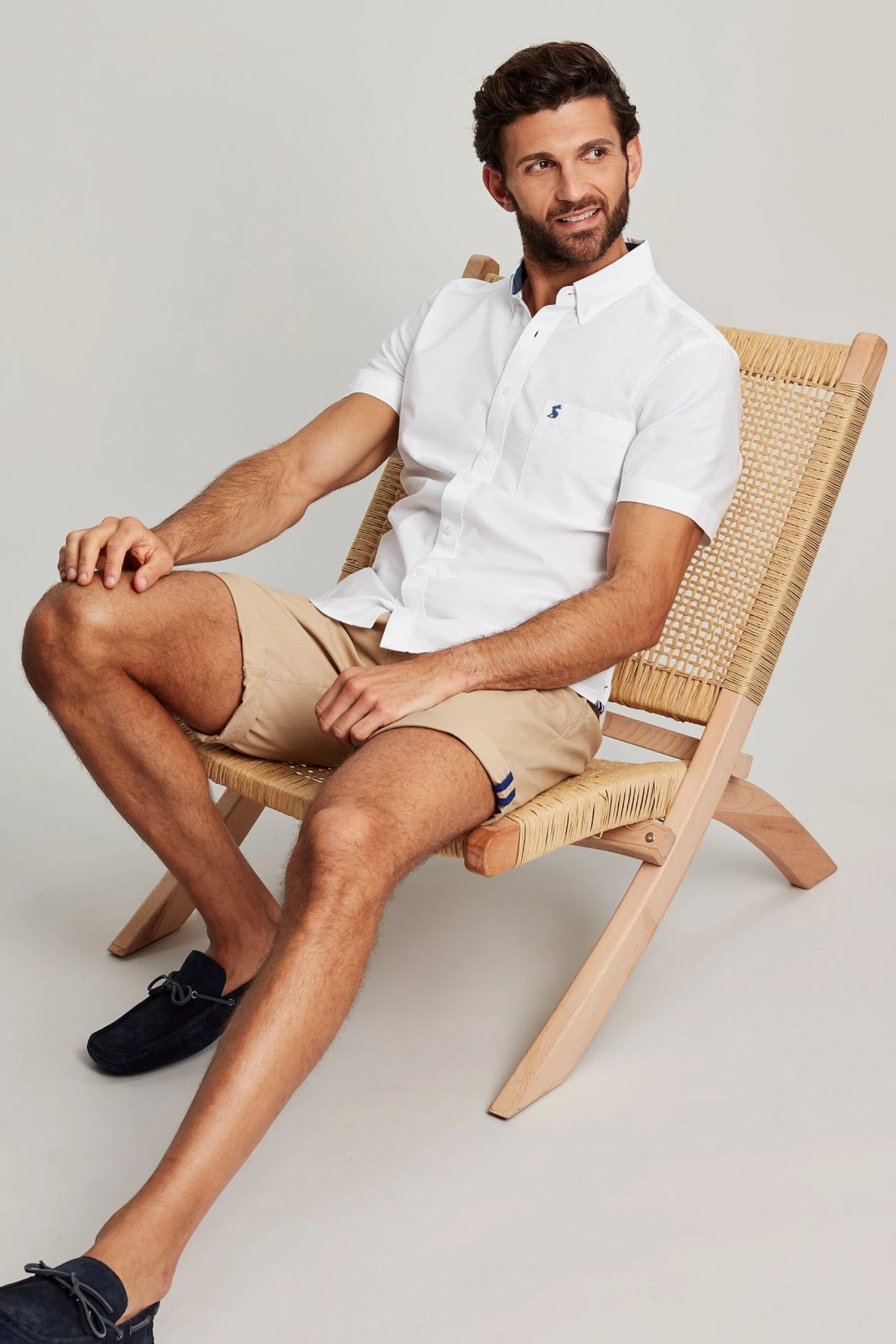 Joules Cream Short Sleeve Classic Oxford Shirt 6 Joules Cream Short Sleeve Classic Oxford Shirt - Image 4